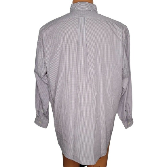 Ralph Lauren Mens Yarmouth Long Sleeve Shirt 17 34/35 Purple Check - Picture 3 of 5